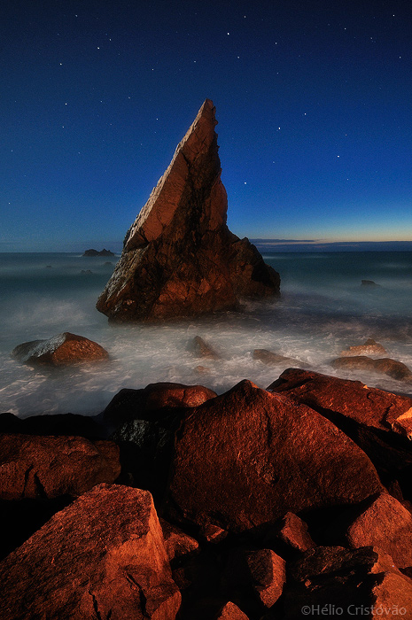 Cabo da Roca Nocturno estrelas Praia selvagem